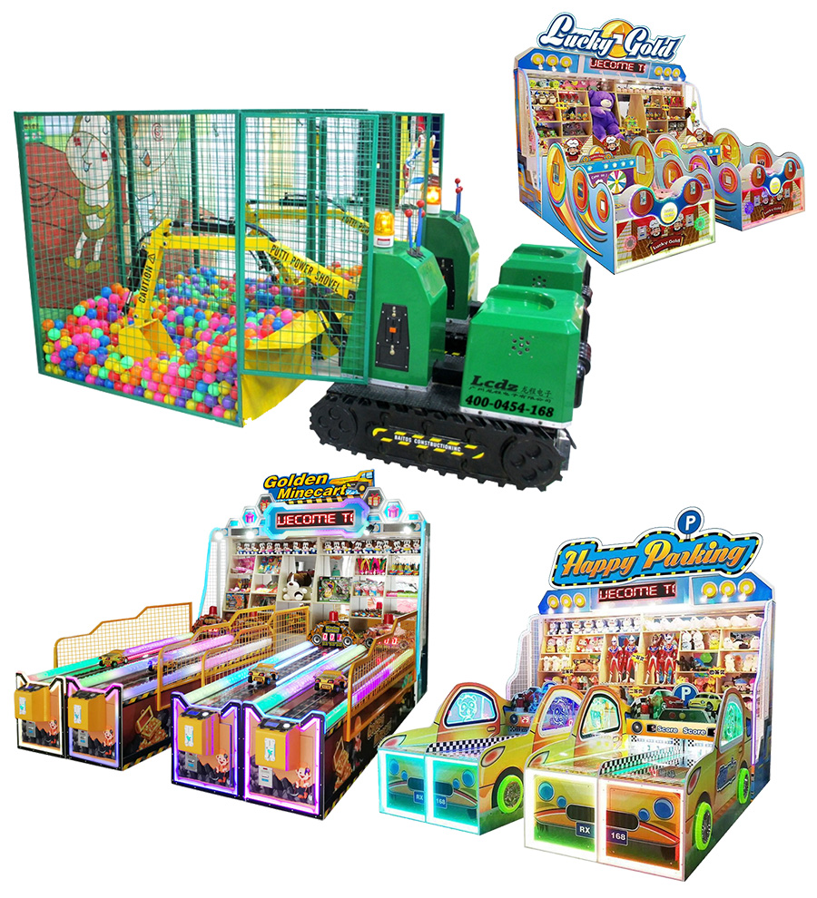 Kids Playground & Excavator & Booth Machin