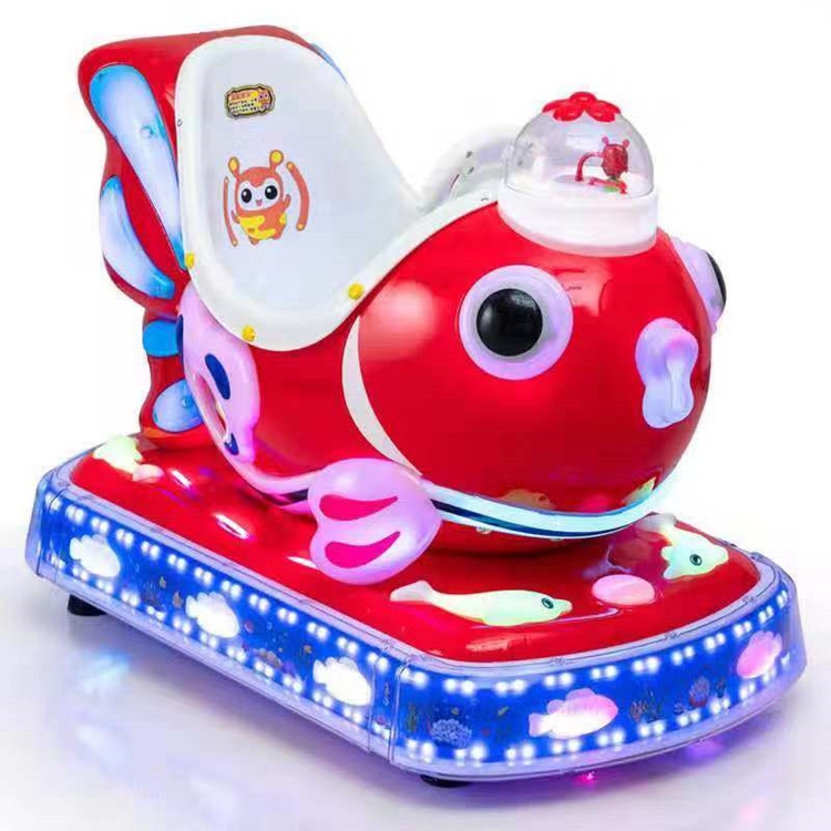 Cute fish kiddie ride for sale coin operated arcade kids toys game machines