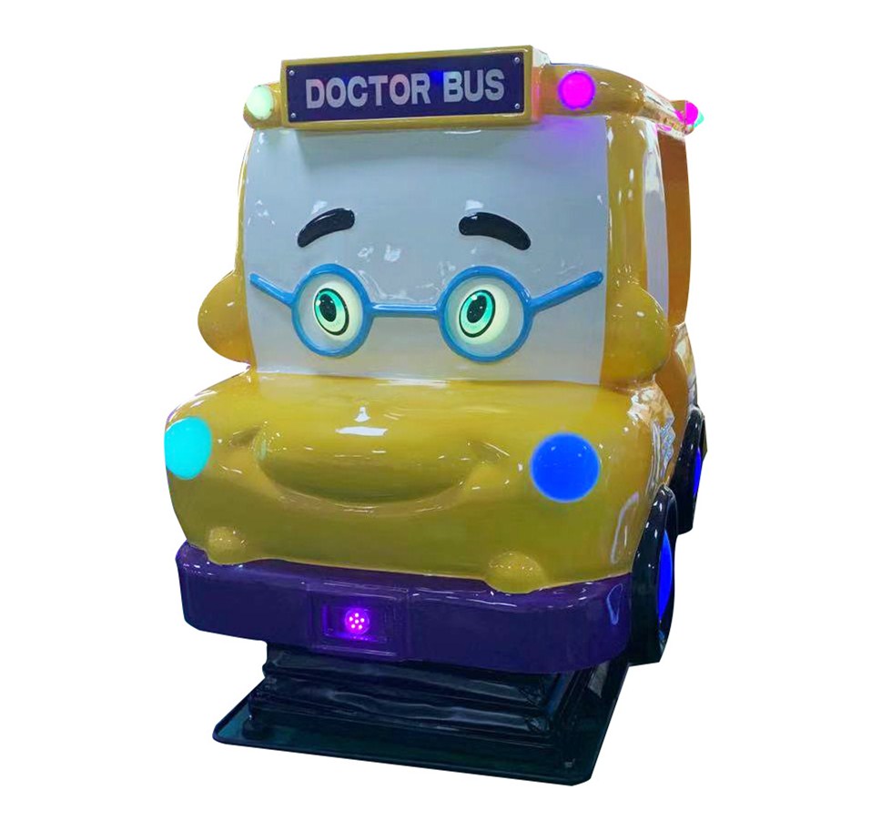 Coin operated amusement park doctor bus kiddie ride machine for kids rides