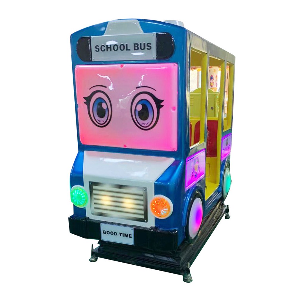 Popular amusement kids rides school bus 2 kiddie ride machine for kids park