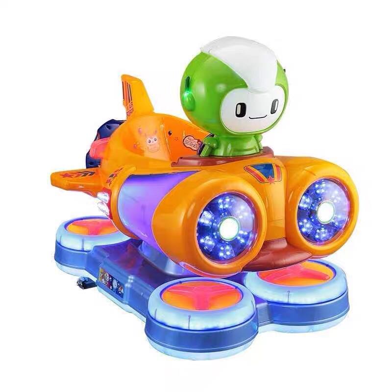 Coin operated Kids Swing games plastic space airship kiddie ride machine kids ride on car for sale