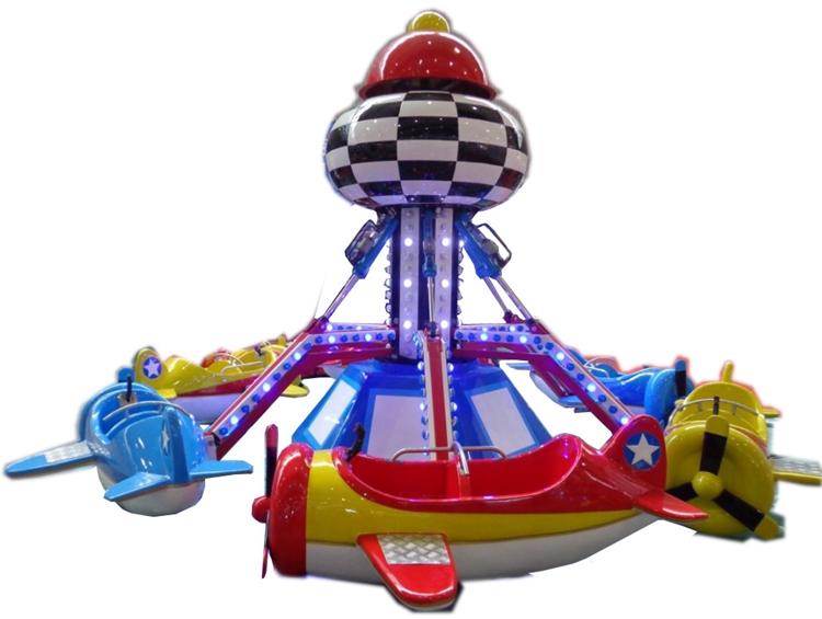 Airplane style mechanical rides game machine