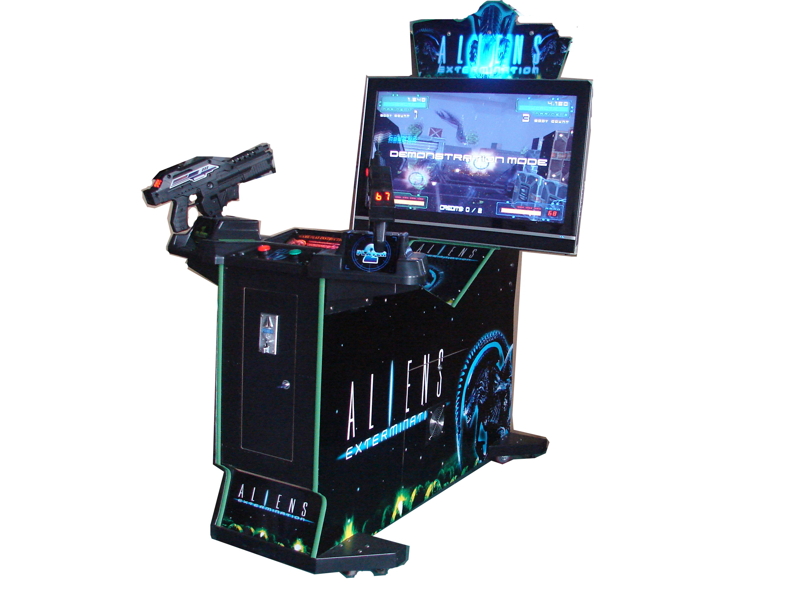 Coin Operated Games 42 LCD Aliens Extermination Arcade Shooting Game Machine for kids and adults