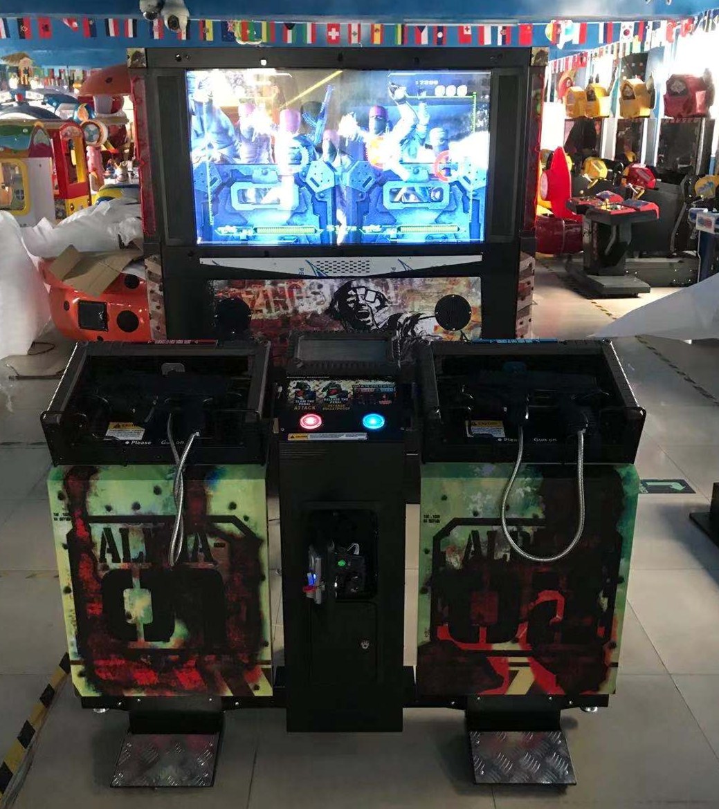 High quality indoor amusement coin operated Simulator gun razing storm shooting arcade game machine