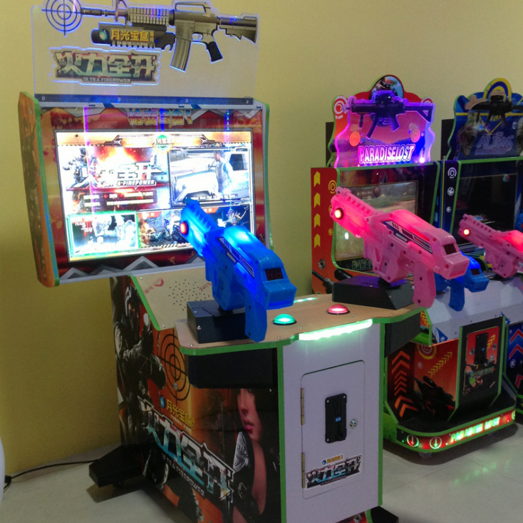 Hotselling 22LCD Ultra Firepower Arcade Shooting Gun Video Simulator Game Machine for Kids