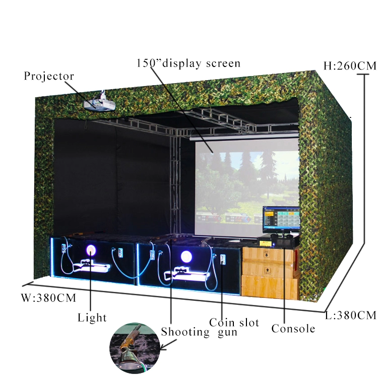 Virtual Reality 3D effect real sense hunting air gun hunter hero 2 arcade simulator shooting game