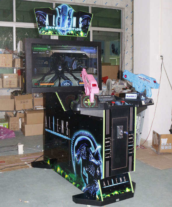 Coin Operated Games 42 LCD Aliens Extermination Arcade Shooting Game Machine for kids and adults