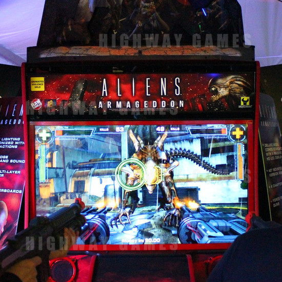 Hot sale Indoor 55 LCD Aliens Armageddon Amusement game simulator gun shooting arcade game machine