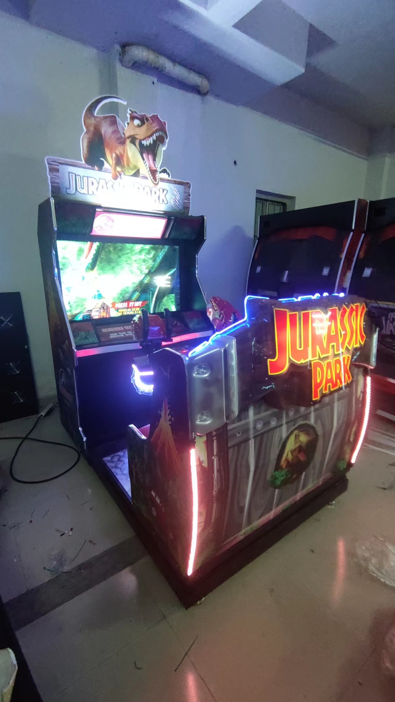 Amusement Jurassic Park Dynamic version Arcade Coin Operated  Simulator Shooting Game machine