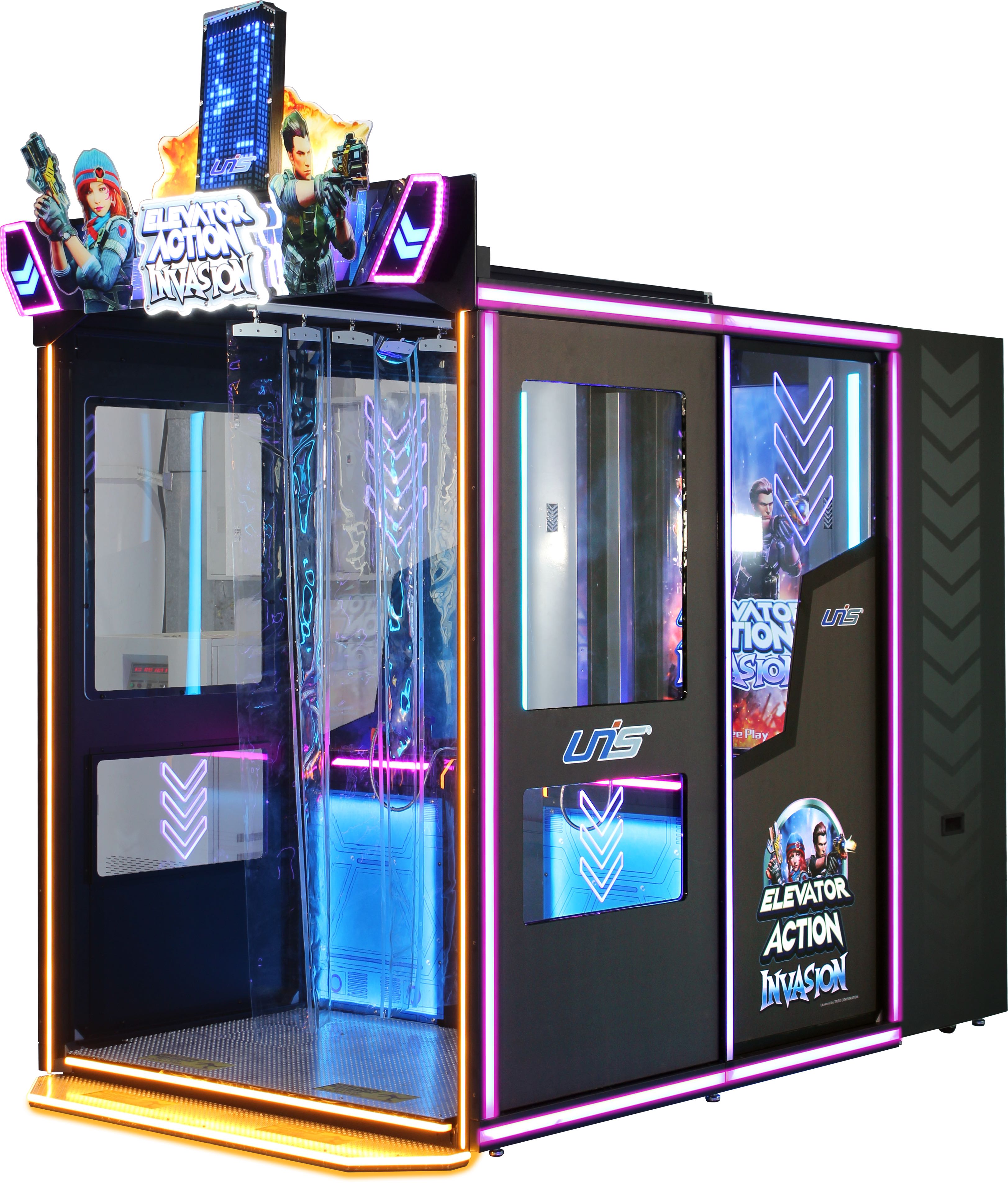 Guangzhou factory price Elevator Action Invasion simulator gun shooting arcade game machine