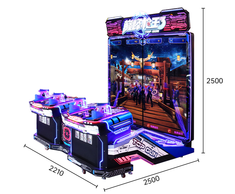 Hot Sale Arcade Shooting Simulator Coin Operated Gun Shooting Game Top Gun 3 Game Machine