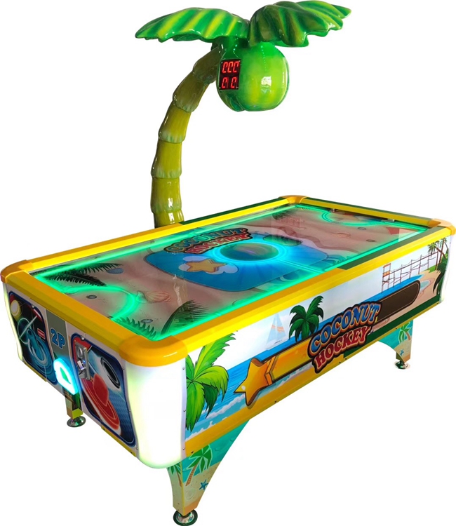 Indoor sport amusement coin operated coconut air hockey lottery game machine for sale