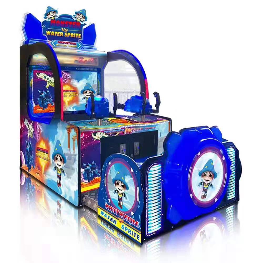 Indoor Game center  Monster vs Water Sprite  Water Shooting Redemption arcade machine