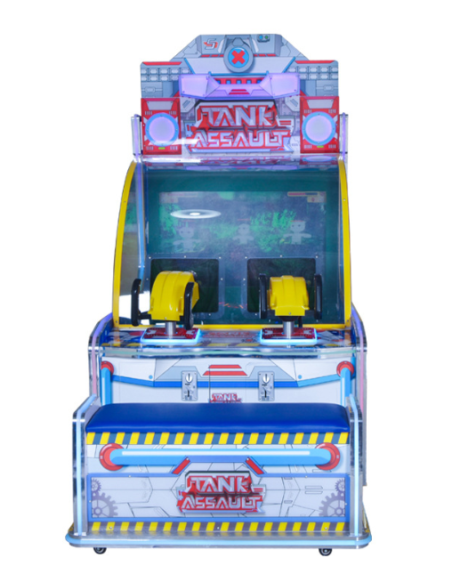 Coin Operated Arcade Tank Assault Childrens Ball Shooting Game Machine