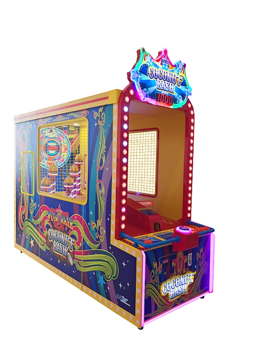 Indoor Amusement  Coconut Bash Arcade Game Machine  Redemption Game Throw Ball Game