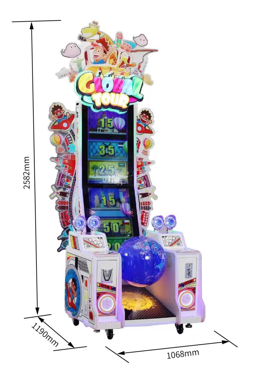 2023 Dinibao newest design arcade coin operated game World Tour redemption lottery tickets game machine for amusement