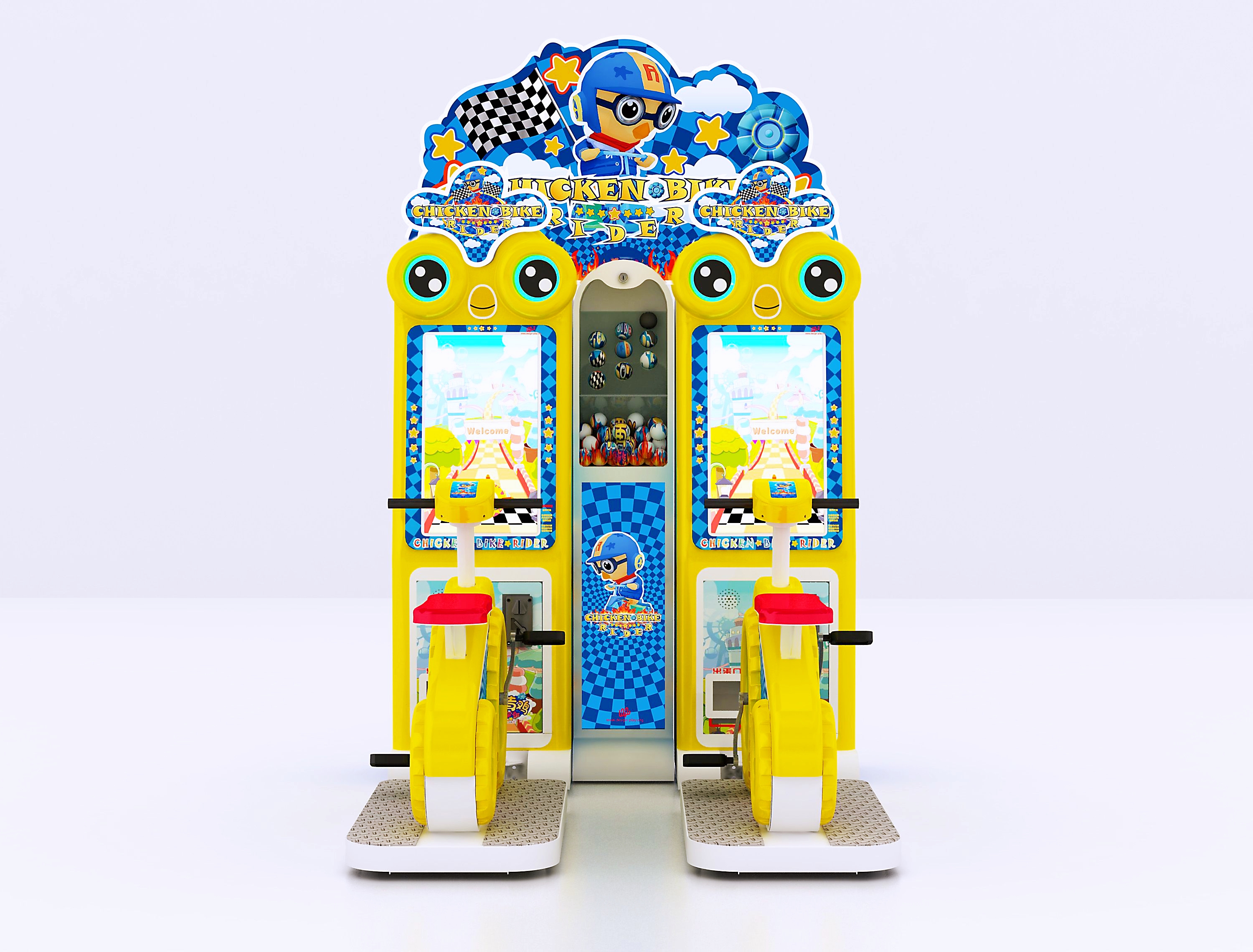 2023 Dinibao Newest Chicken Bike Rider Arcade Lottery Game Machine