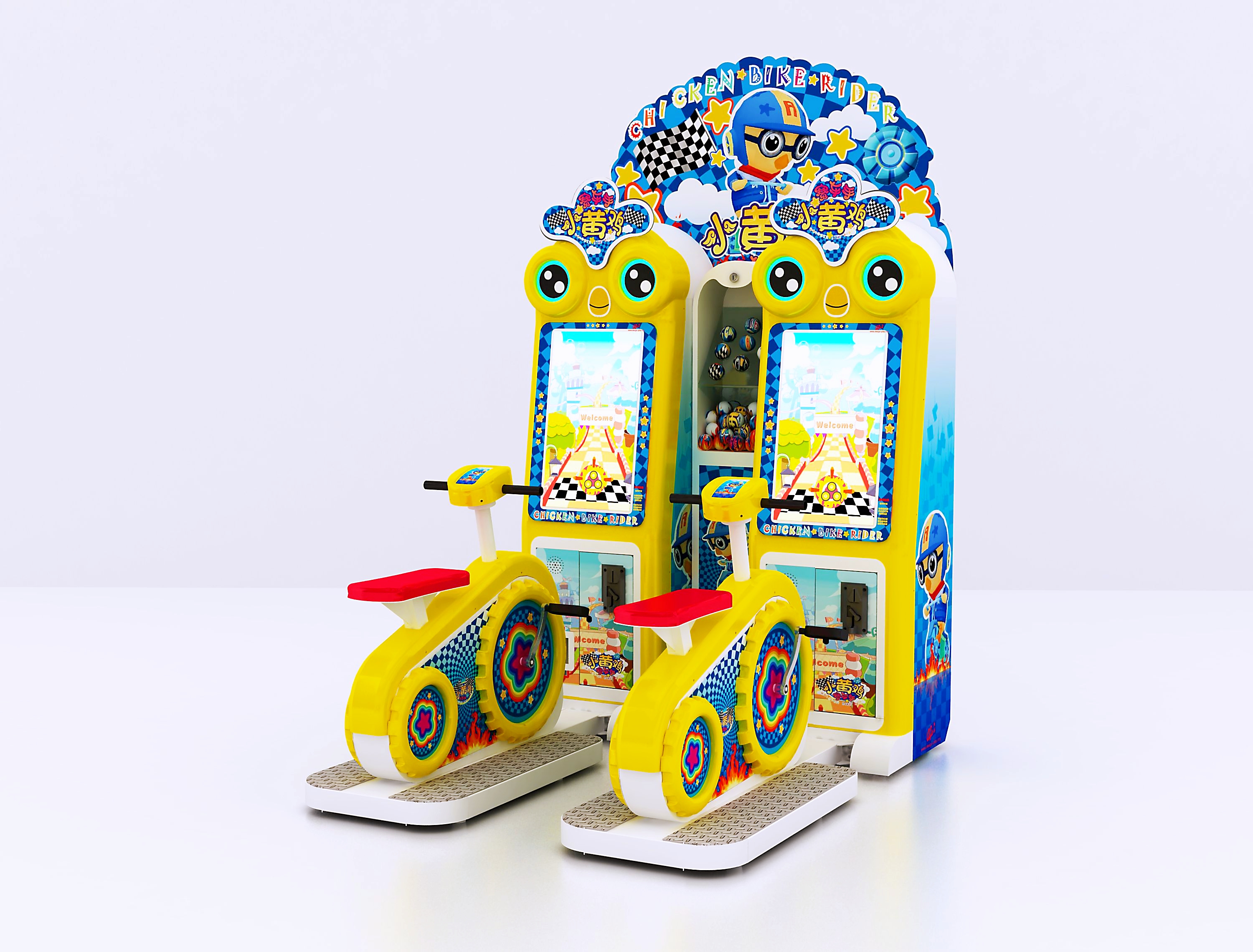 2023 Dinibao Newest Chicken Bike Rider Arcade Lottery Game Machine