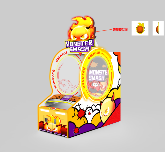 Lottery Ticket Coin Operated Machine Monster Smash for game center