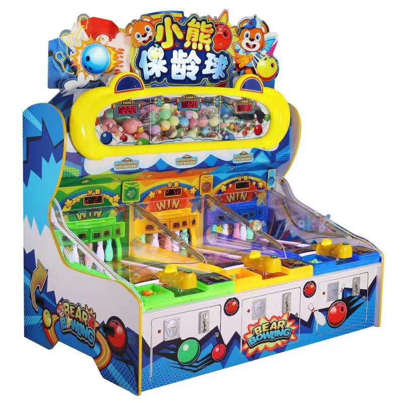 High revenue arcade lottery machine Bear bowling redemption game machine for entertainment center