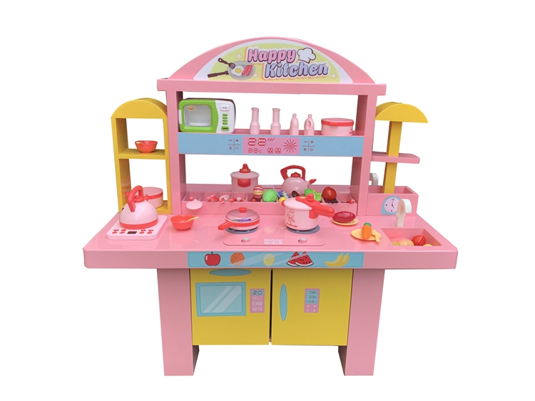 Educational intelligent toy machine kids DIY building block table Happy Kitchen