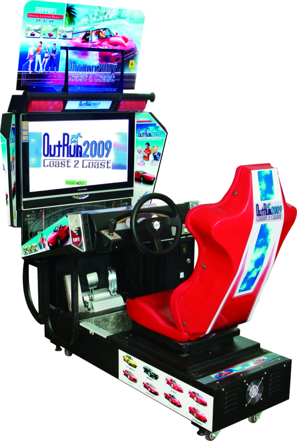 Dinibao single player 32 LCD HD outrun single simulator racing arcade video game machine for game zo