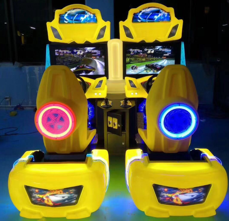 Luxury outrun racing car double coin operated transformer design car simulator racing game machine