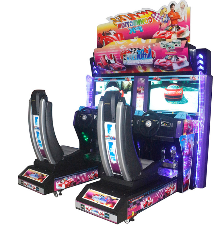 Indoor amusement 32 LCD HD outrun double palyers simulator racing arcade game machine