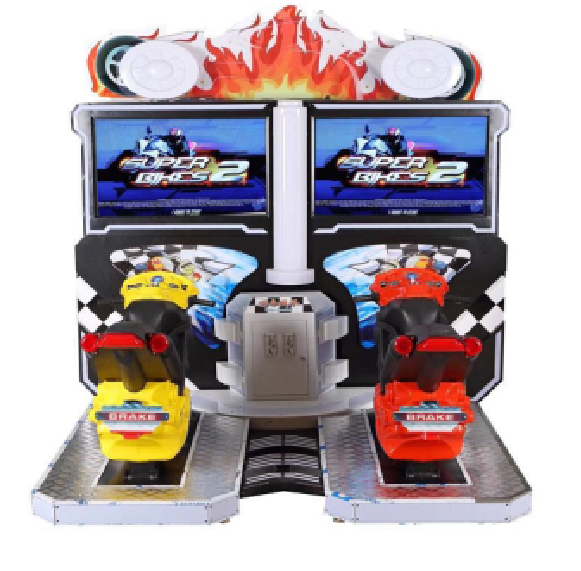 42LCD Hot selling coin operated FF moto double seats racing arcade game machine