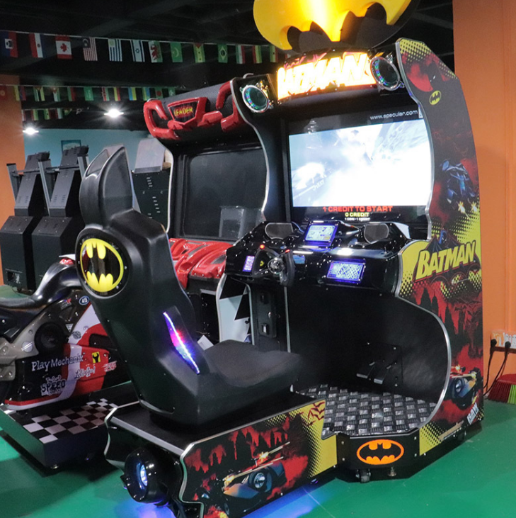 Hotselling coin operated arcade batman simulator driving car racing arcade game machine