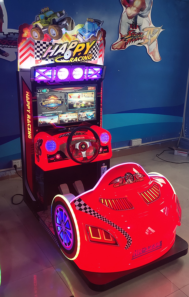 arcade 26 inch LCD Happy Racing game machine for kids