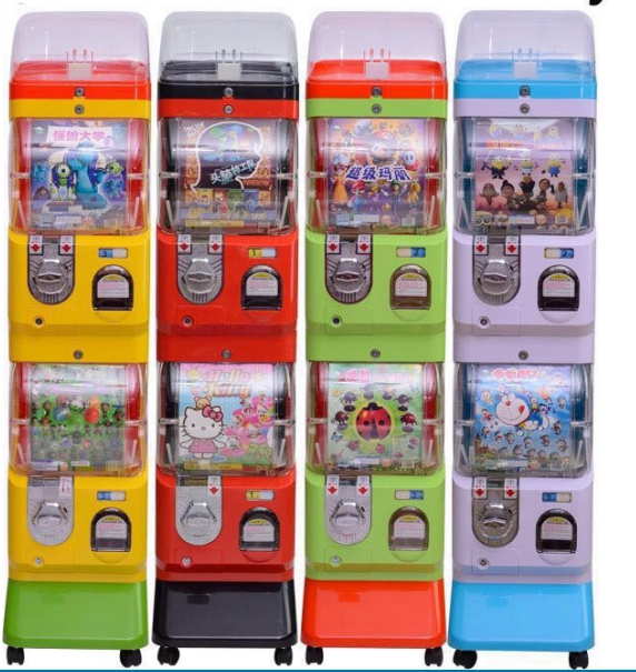 Two Layer Capsule Gashapon Vending Machine Children Game Machine for shopping mall