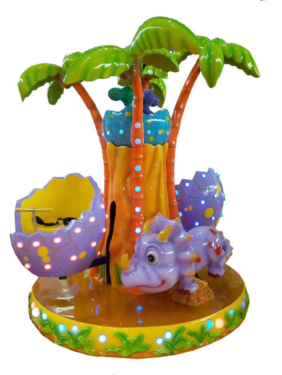 3 Seat Cheap Kiddie Ride Kids Dinosaur Park Carousel