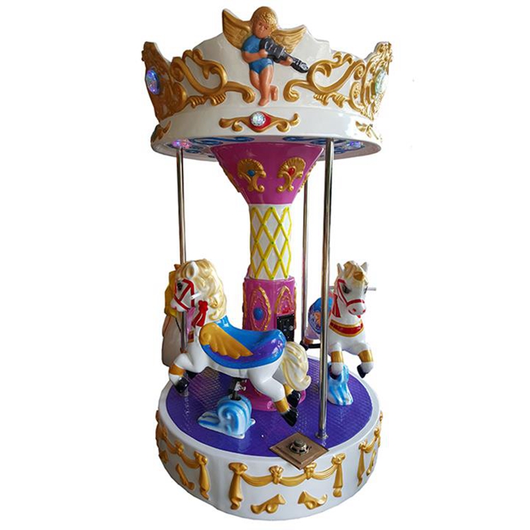 High quality 3 players kid angel carousel ride for amusement park