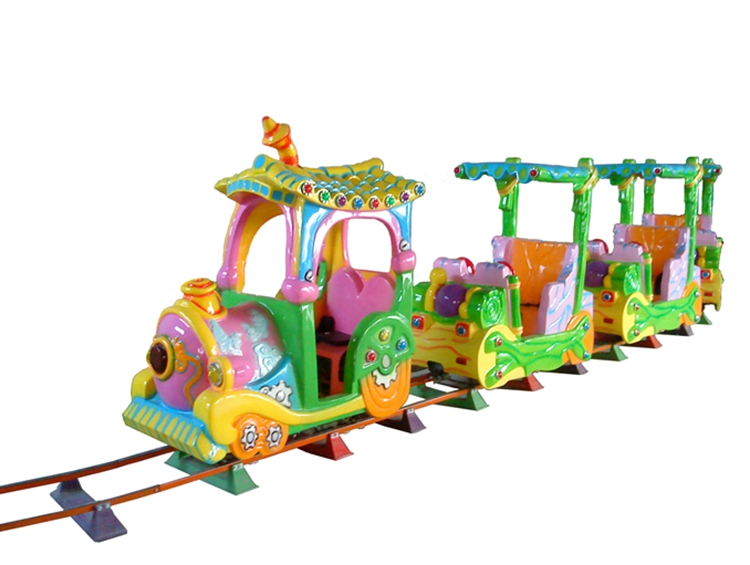 indoor playground 8 players cartoon train for children