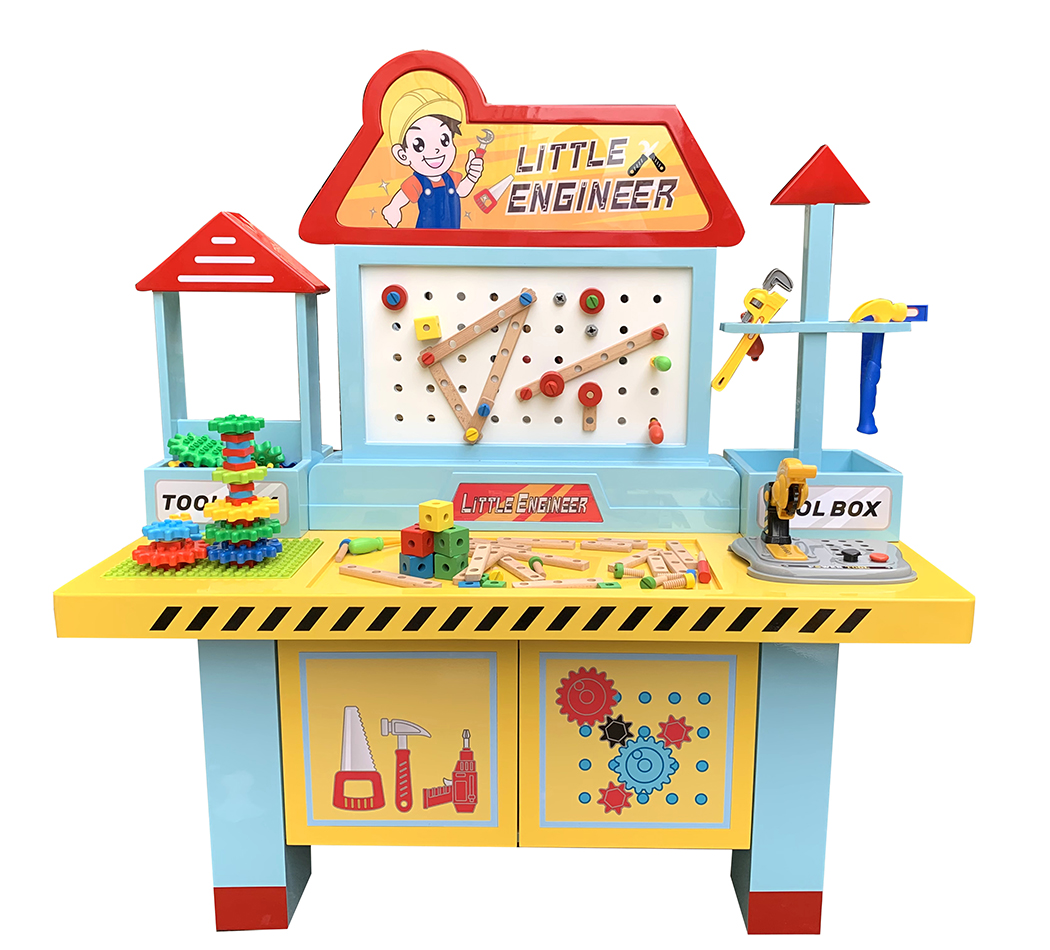 Kids DIY building block table  Little Engineer toy machine