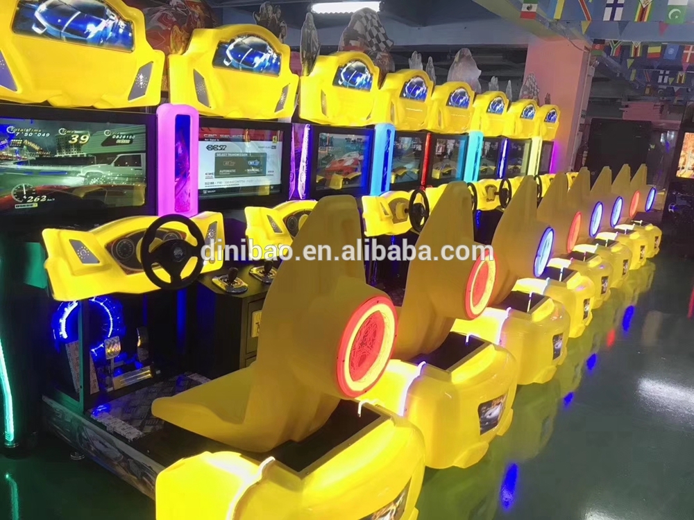 Luxury outrun racing car double coin operated transformer design car simulator racing game machine
