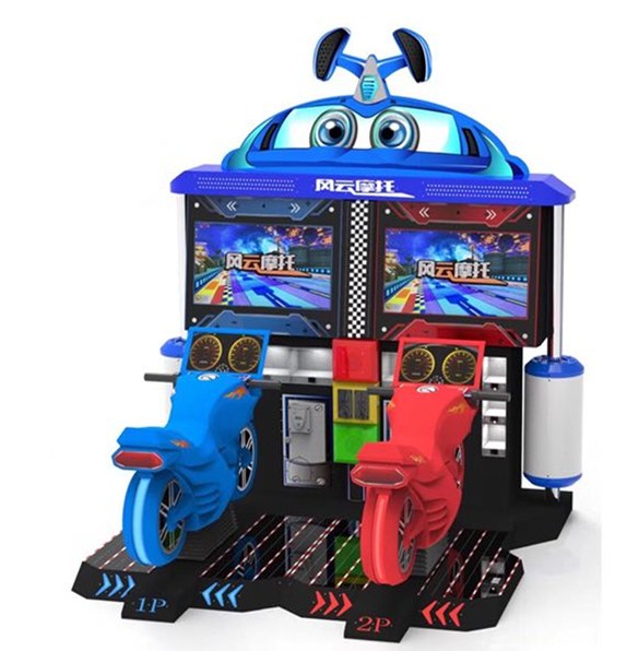 Coin operated storm motorcycle racing video game simulator racing arcade game machine