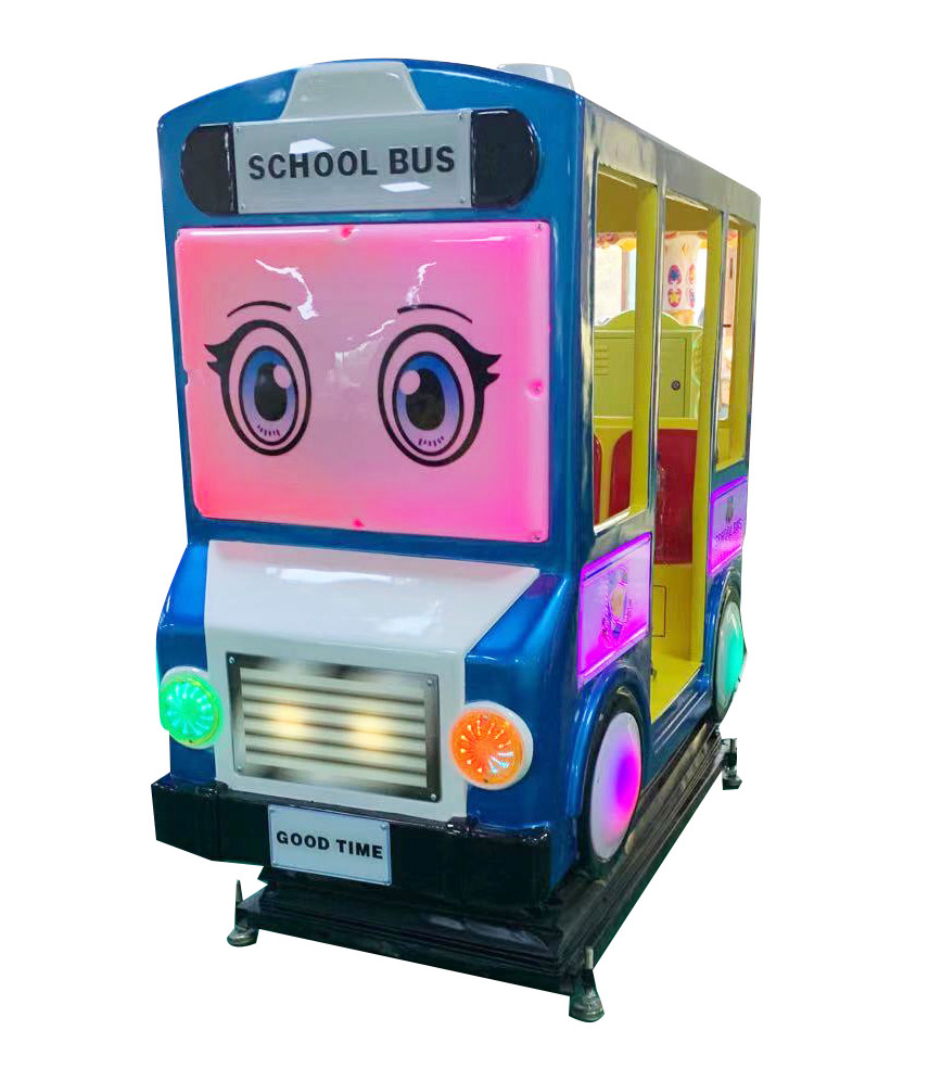 Popular amusement kids rides school bus 2 kiddie ride machine for kids park