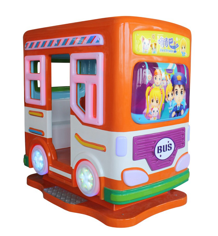 Coin operated swing ride bus story kiddie ride machine for sale