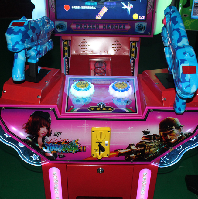 Kids indoor amusement coin operated games kids simulator gun shooting arcade game machine