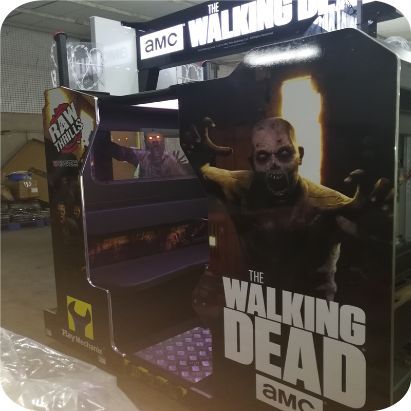 Wholesale amusement coin operated simulator 55 LCD the walking dead shooting arcade game machine