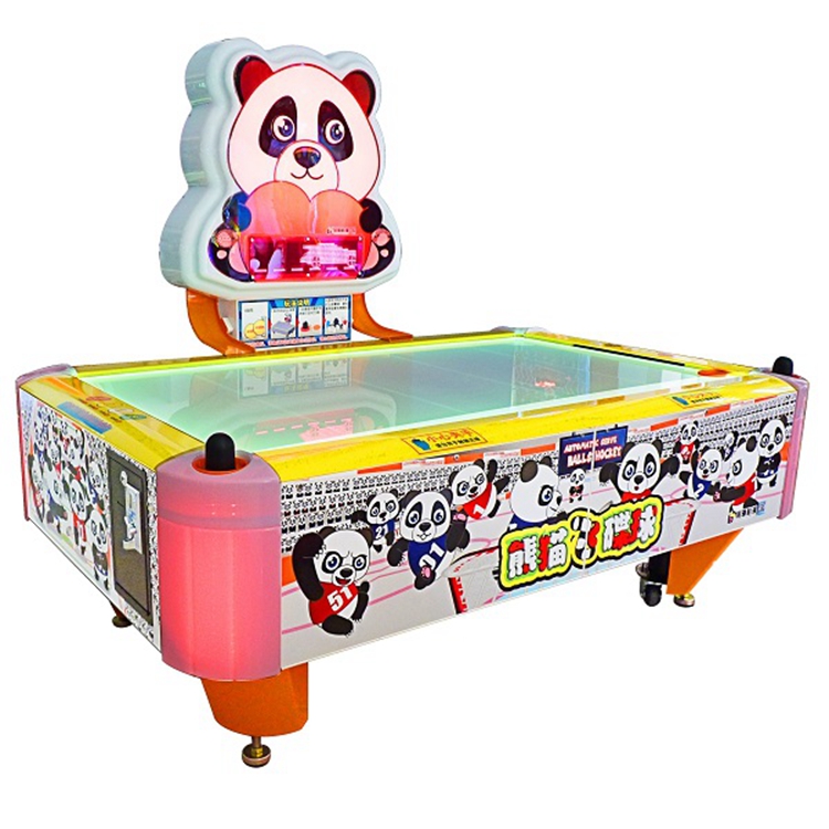 coin pusher panda style air hockey lottery game machine for indoor amusement