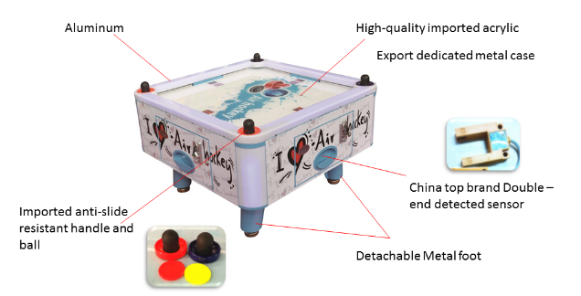 Hot sale coin operated classical Diamond air hockey game machine