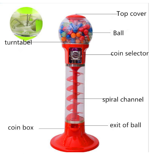 DNB Low price coin pusher vending machine kids toys capsule Gashapon machine