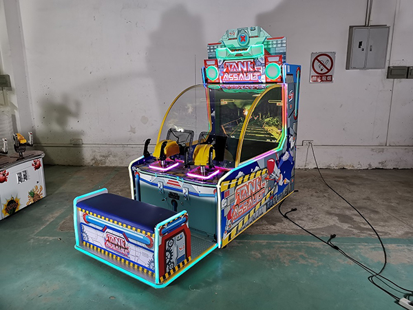 Coin Operated Arcade Tank Assault Childrens Ball Shooting Game Machine
