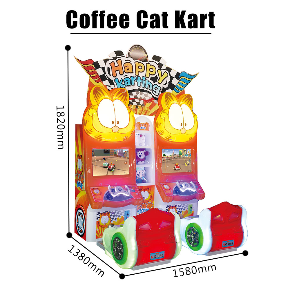 Dinibao Factory Hot Selling Coin Operated Amusement Coffee Cat Kart Arcade Ticket game machine