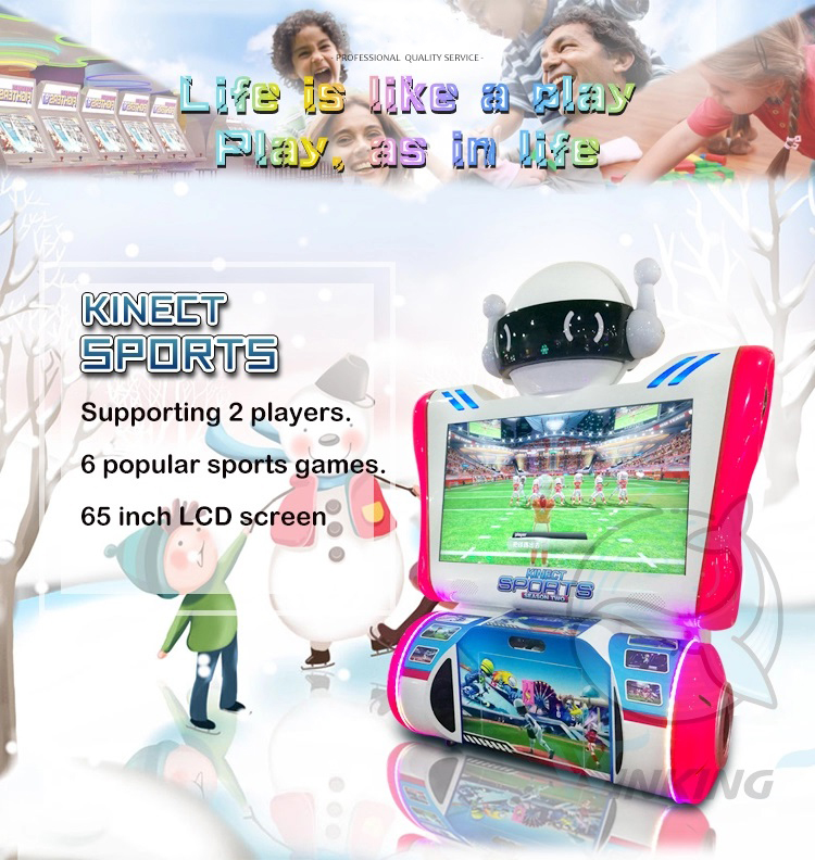 Hot Sale Indoor Amusement Coin Operated Kinect Sports  Lottery Redemption Machine